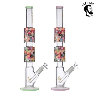 WATER PIPE THE CANDY DUAL PERC BONG WP25036 1CT